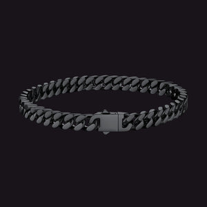 Black Miami Cuban Link Bracelet for Men