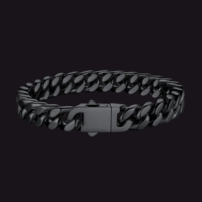Miami Cuban Link Chain Bracelet for Men 5/7/9/12mm Width Bracelet