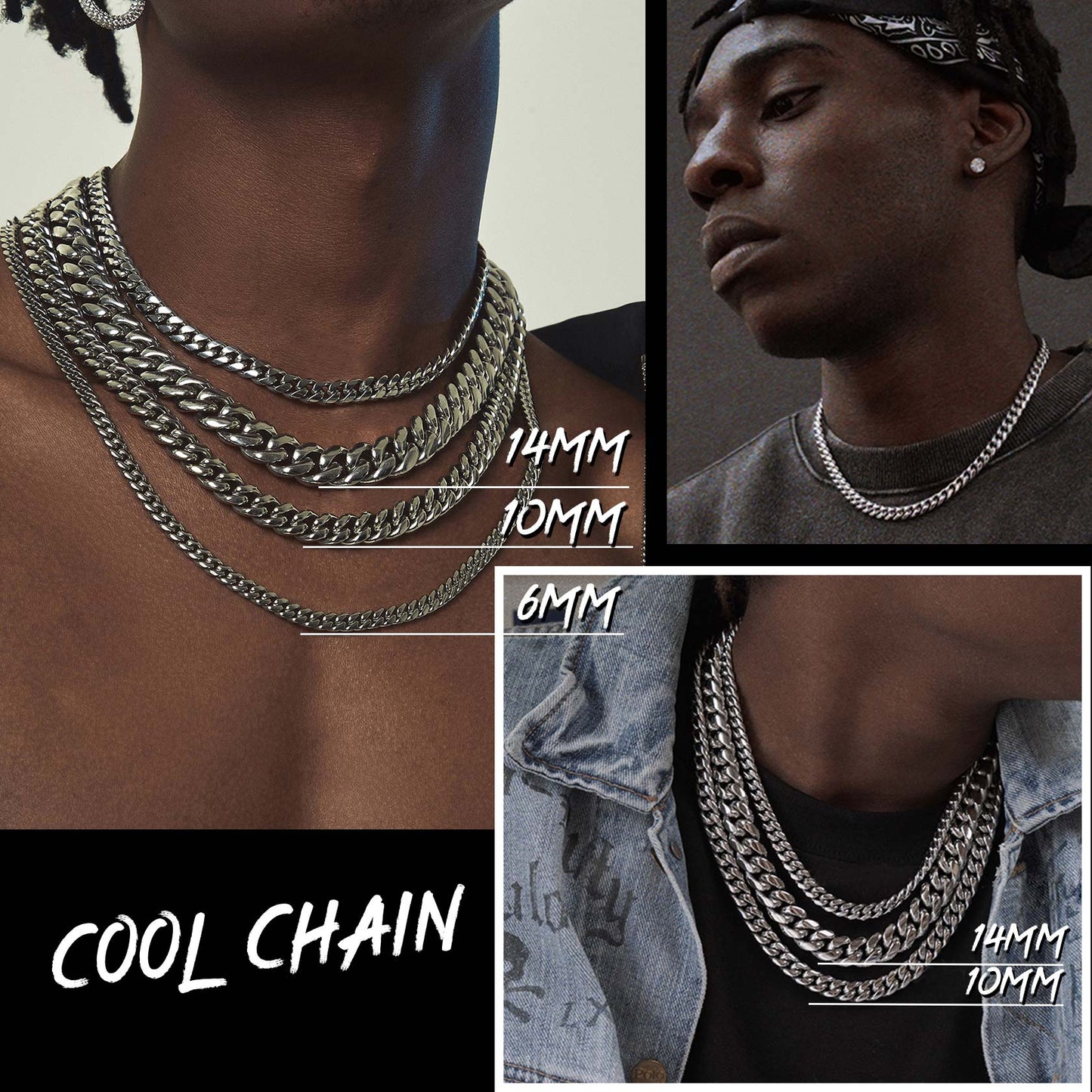 Chunky Heavy Miami Cuban Link Chain Necklace For Men 14-30 Inches