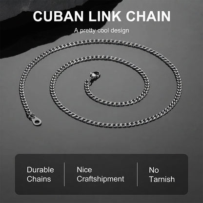 Chunky Miami Curb Cuban Link Chain Necklace For Men