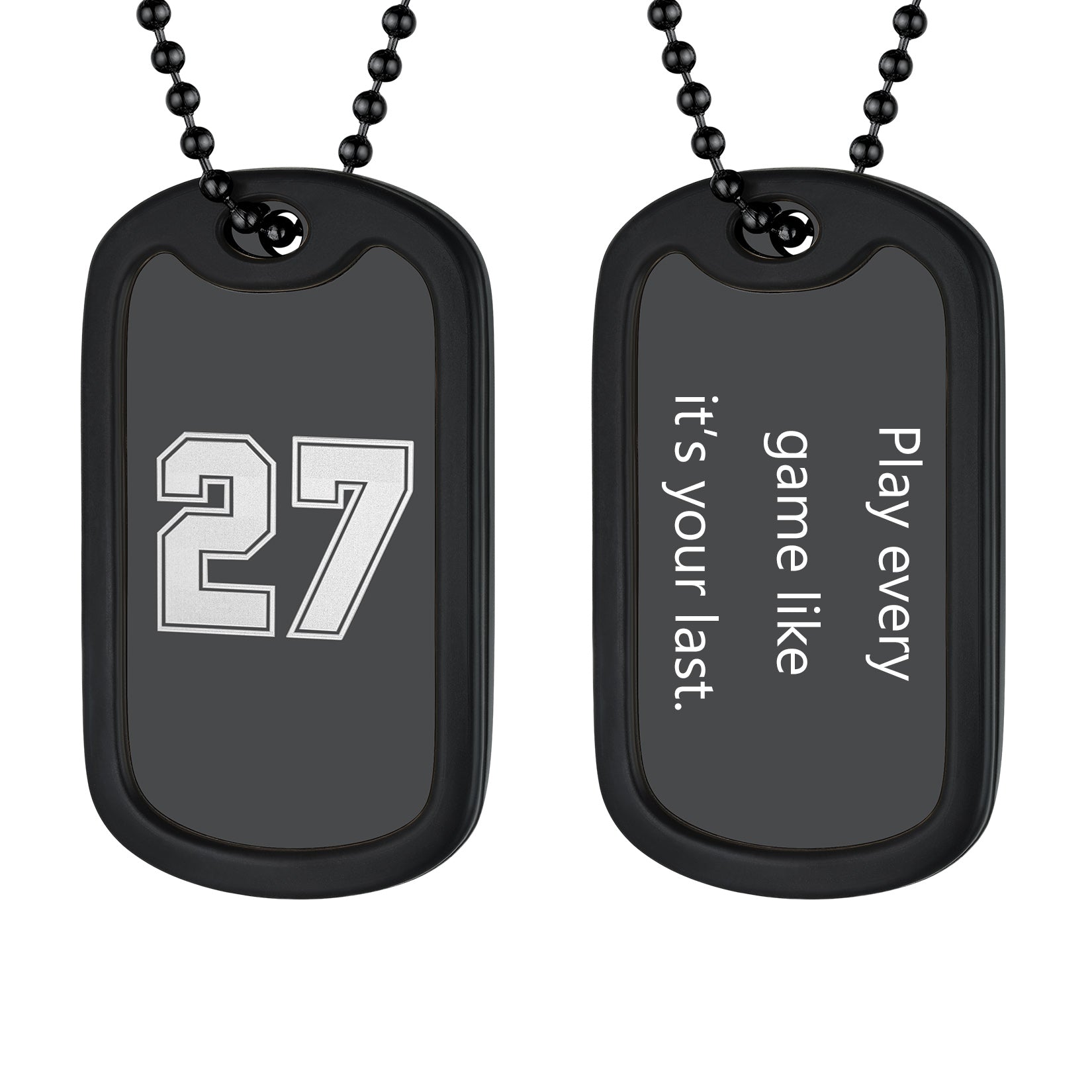 Customized Sport Number Dog Tag Necklace