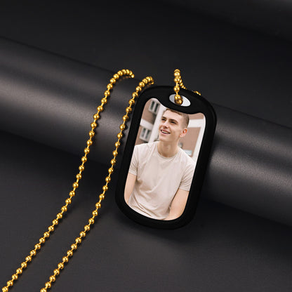 Personalisierte Militär-Armee-Foto-Erkennungsmarke-Halskette mit Bild für Männer
