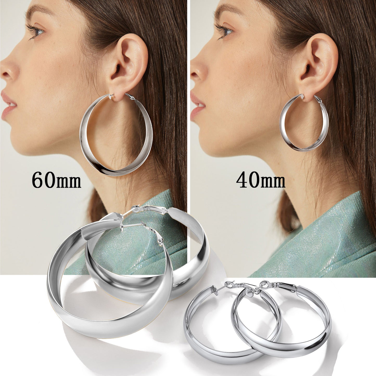 Minimalist Circle Round Huggie Hoop Earrings for Women