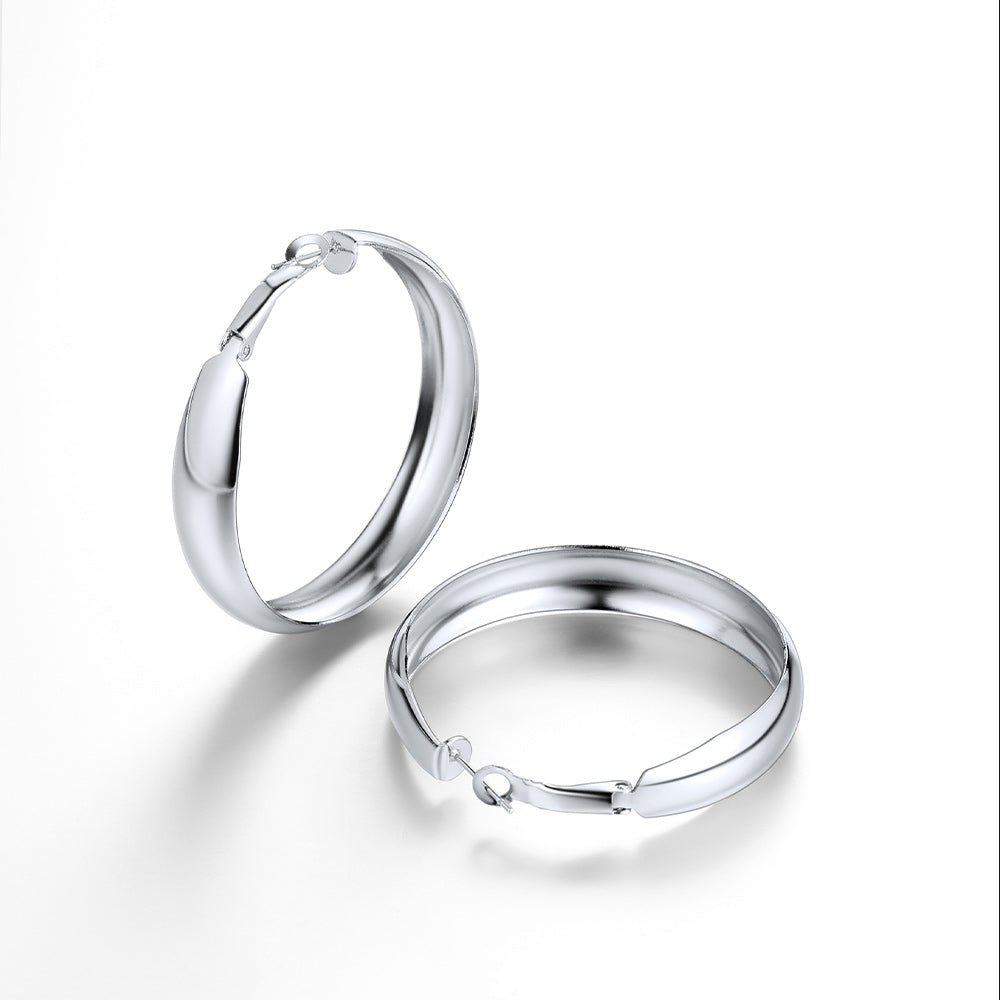 Minimalist Circle Round Huggie Hoop Earrings for Women