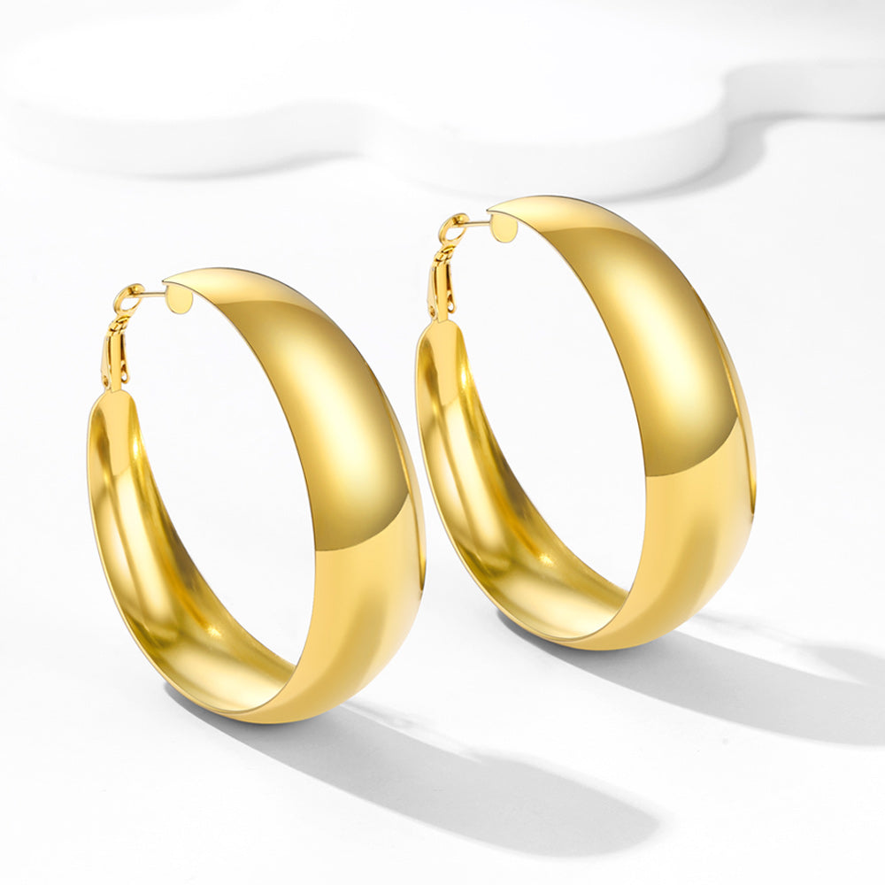 Minimalist Circle Round Huggie Hoop Earrings for Women
