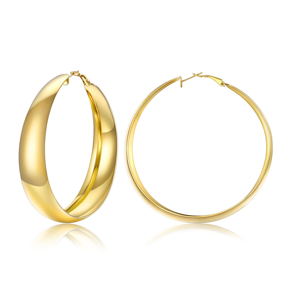 Minimalist Circle Round Huggie Hoop Earrings for Women