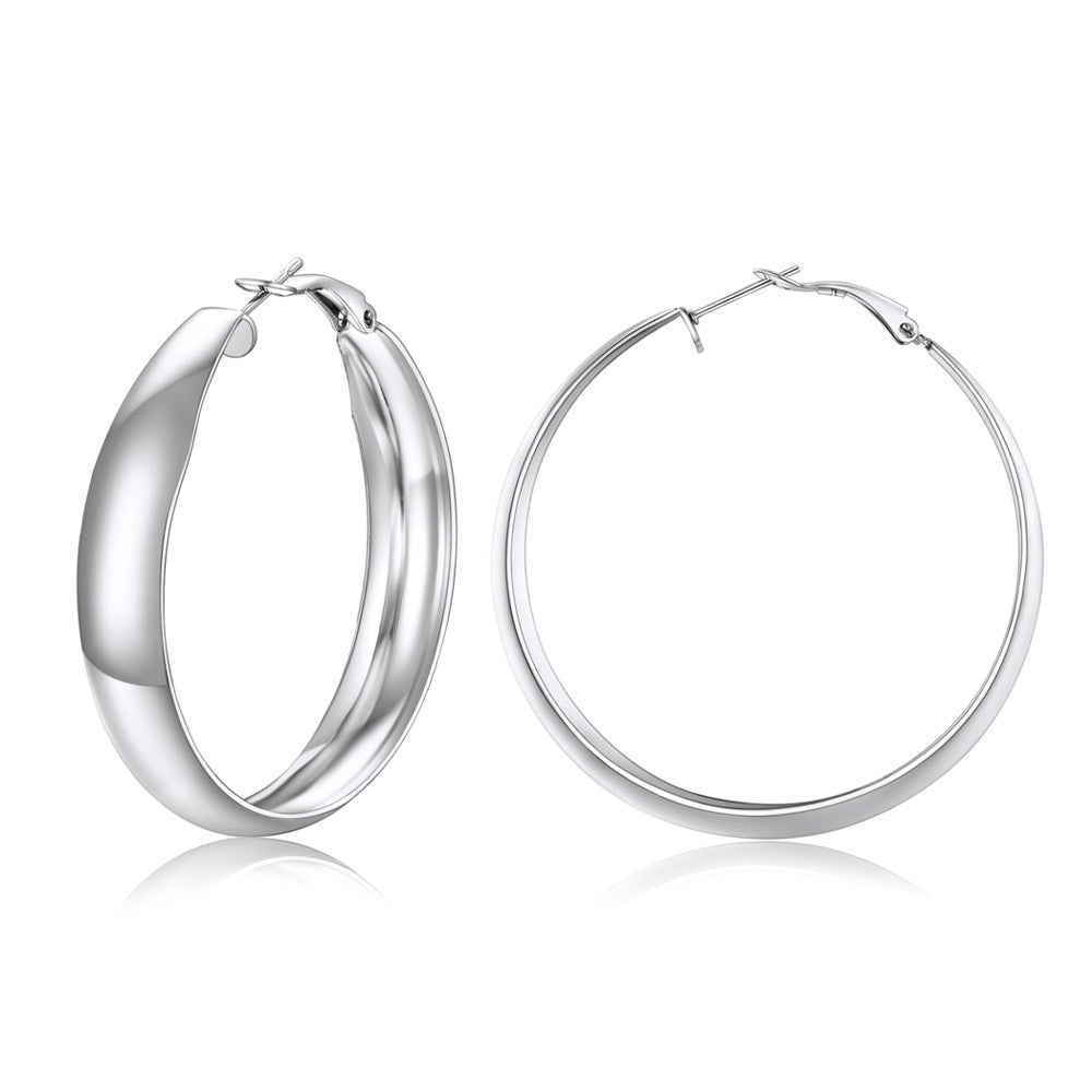 Minimalist Circle Round Huggie Hoop Earrings for Women