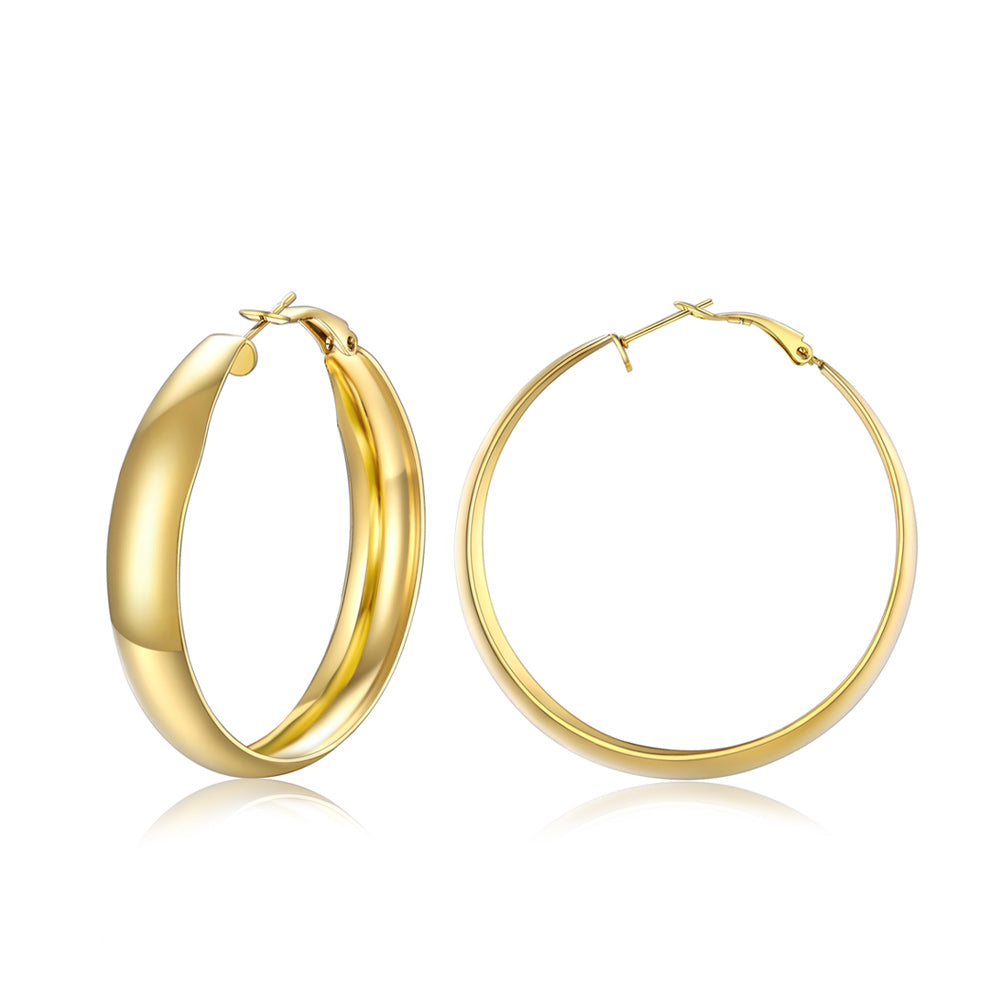Minimalist Circle Round Huggie Hoop Earrings for Women