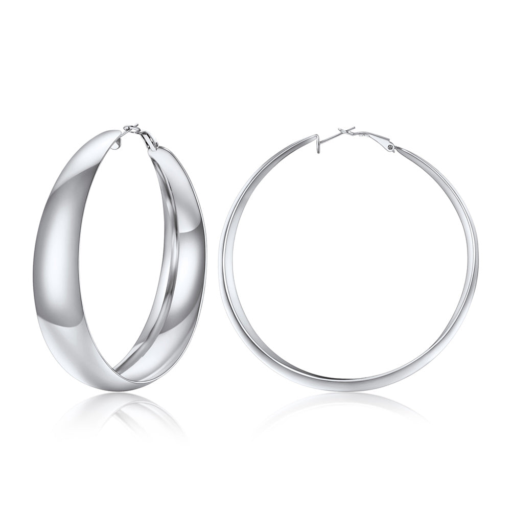Minimalist Circle Round Huggie Hoop Earrings for Women