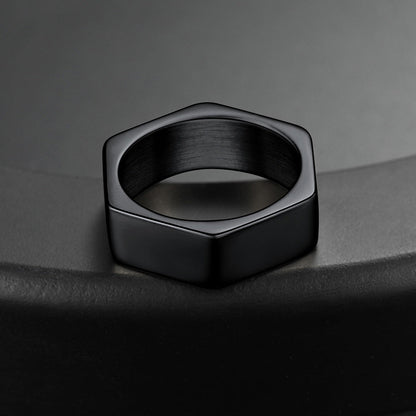 Custom 7mm Minimalist Geometric Band Ring for Men Women FaithHeart Jewelry