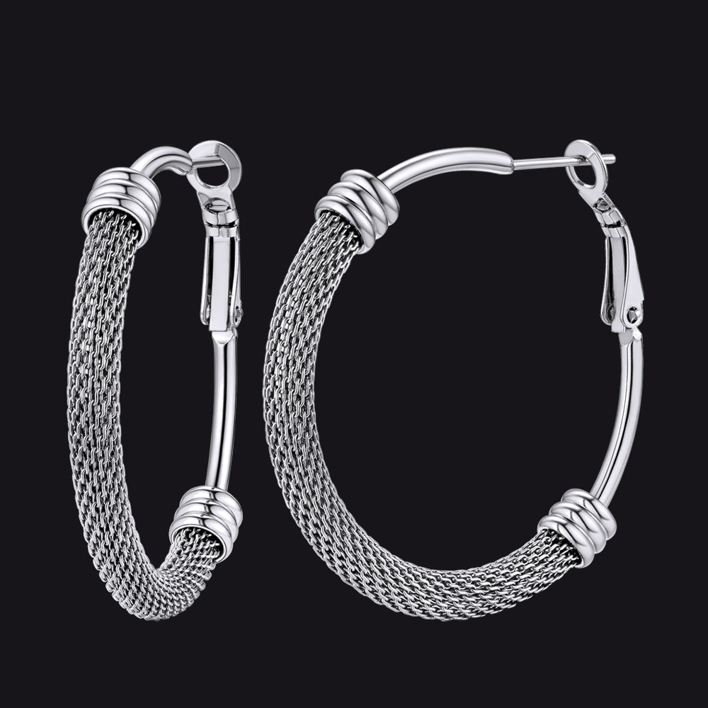 Minimalist Hoop Earrings For Women 30mm/40mm/60mm/80mm