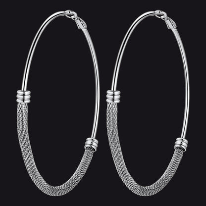 Minimalist Hoop Earrings For Women 30mm/40mm/60mm/80mm