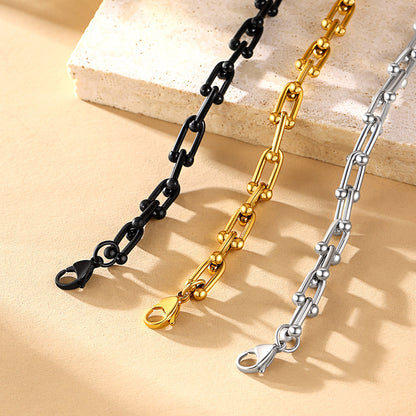 Minimalist Paperclip Link Chain Bracelet for Men Women