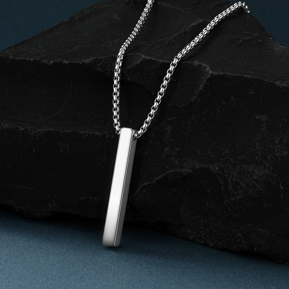 Minimalist Bar Necklace for Men Women