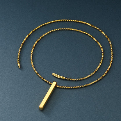 Minimalist Bar Necklace for Men Women