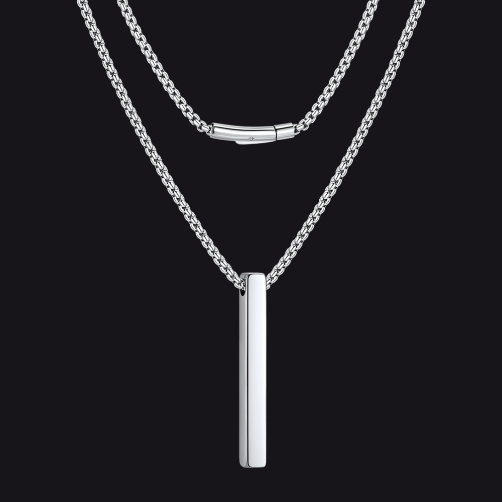 Minimalist Bar Necklace for Men Women