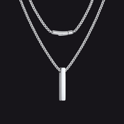 Minimalist Bar Necklace for Men Women