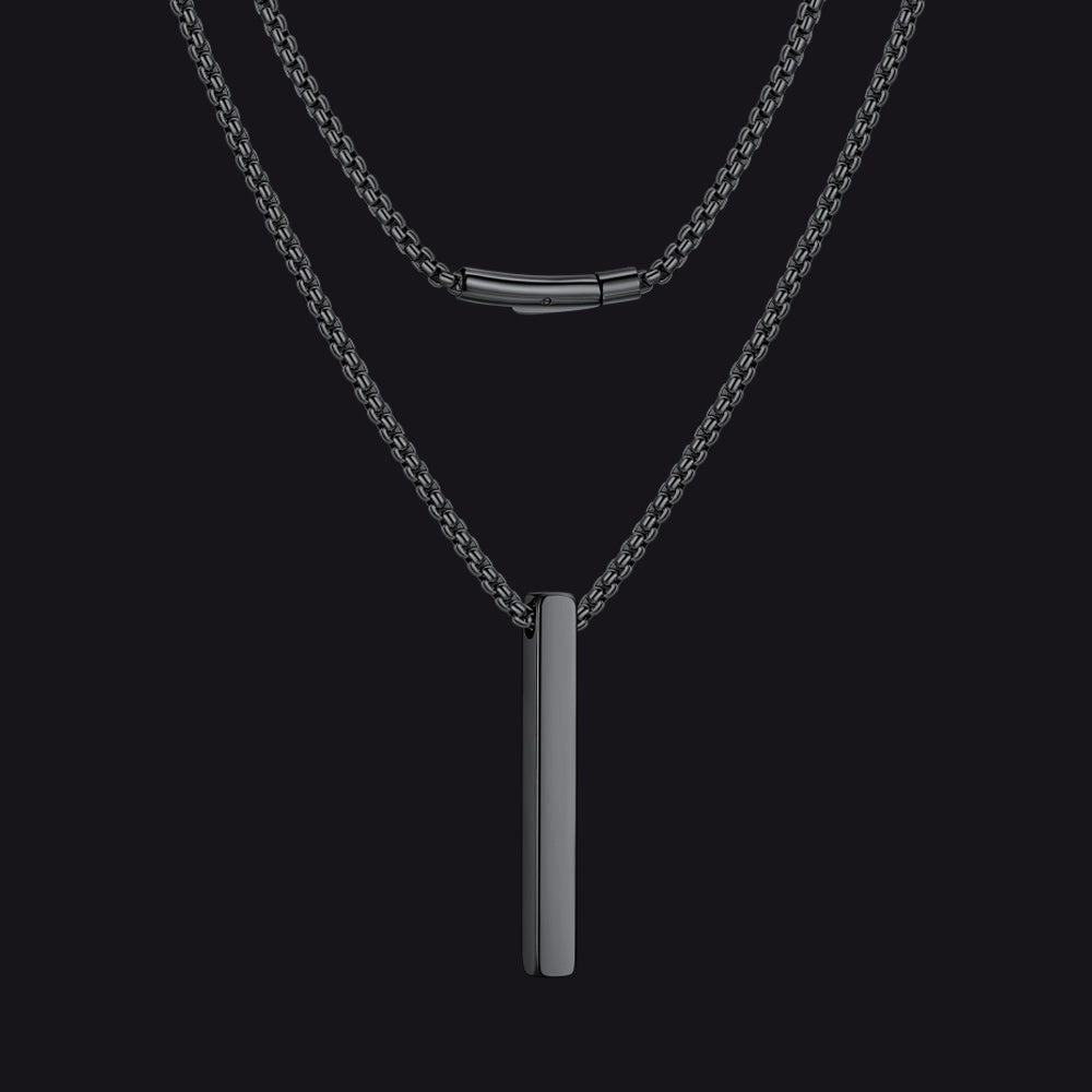 Minimalist Bar Necklace for Men Women