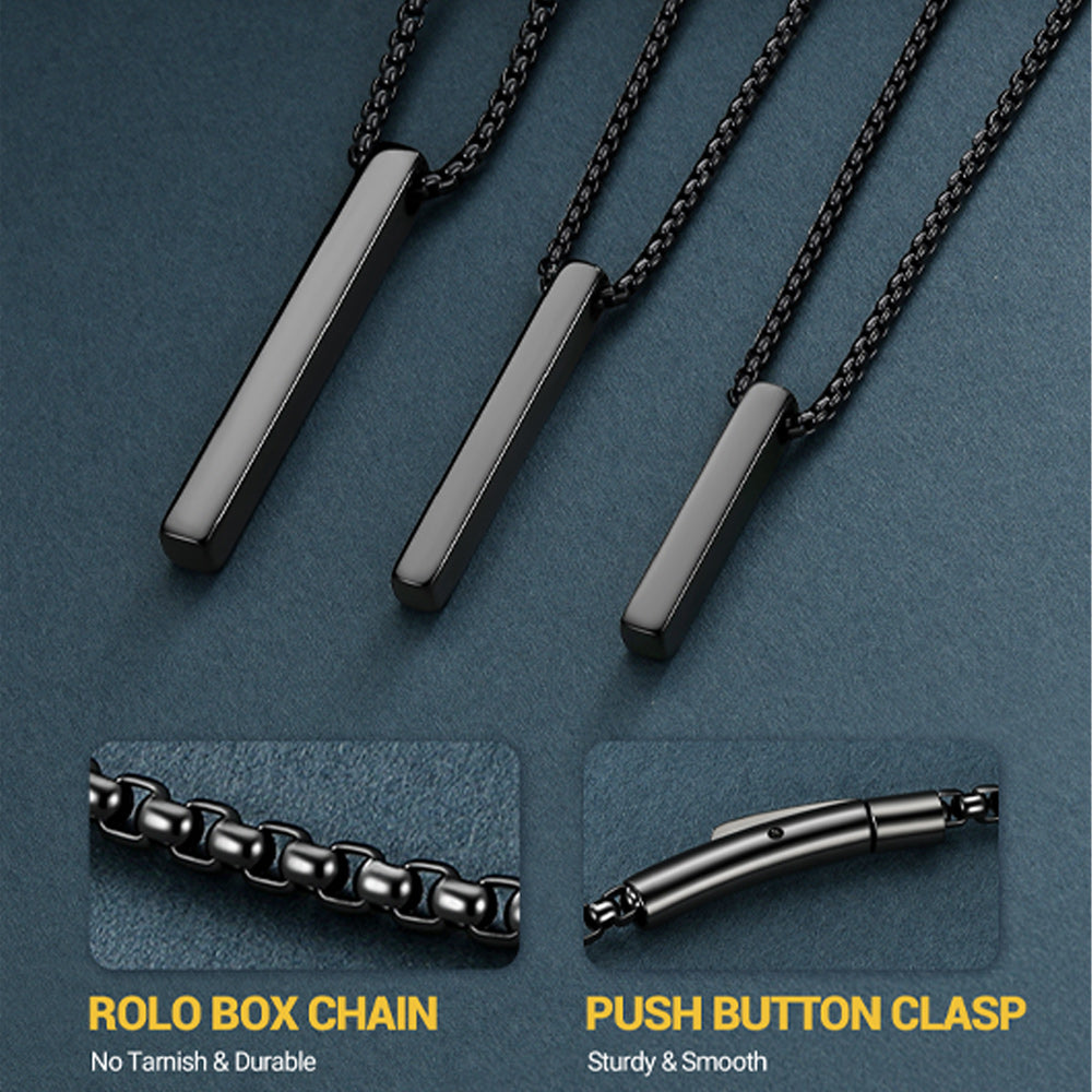 Minimalist Bar Necklace for Men Women