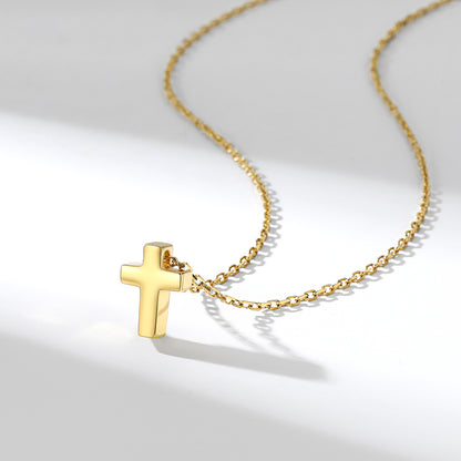 Minimalist Cross Pendant Necklace for Women