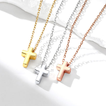 Minimalist Cross Pendant Necklace for Women