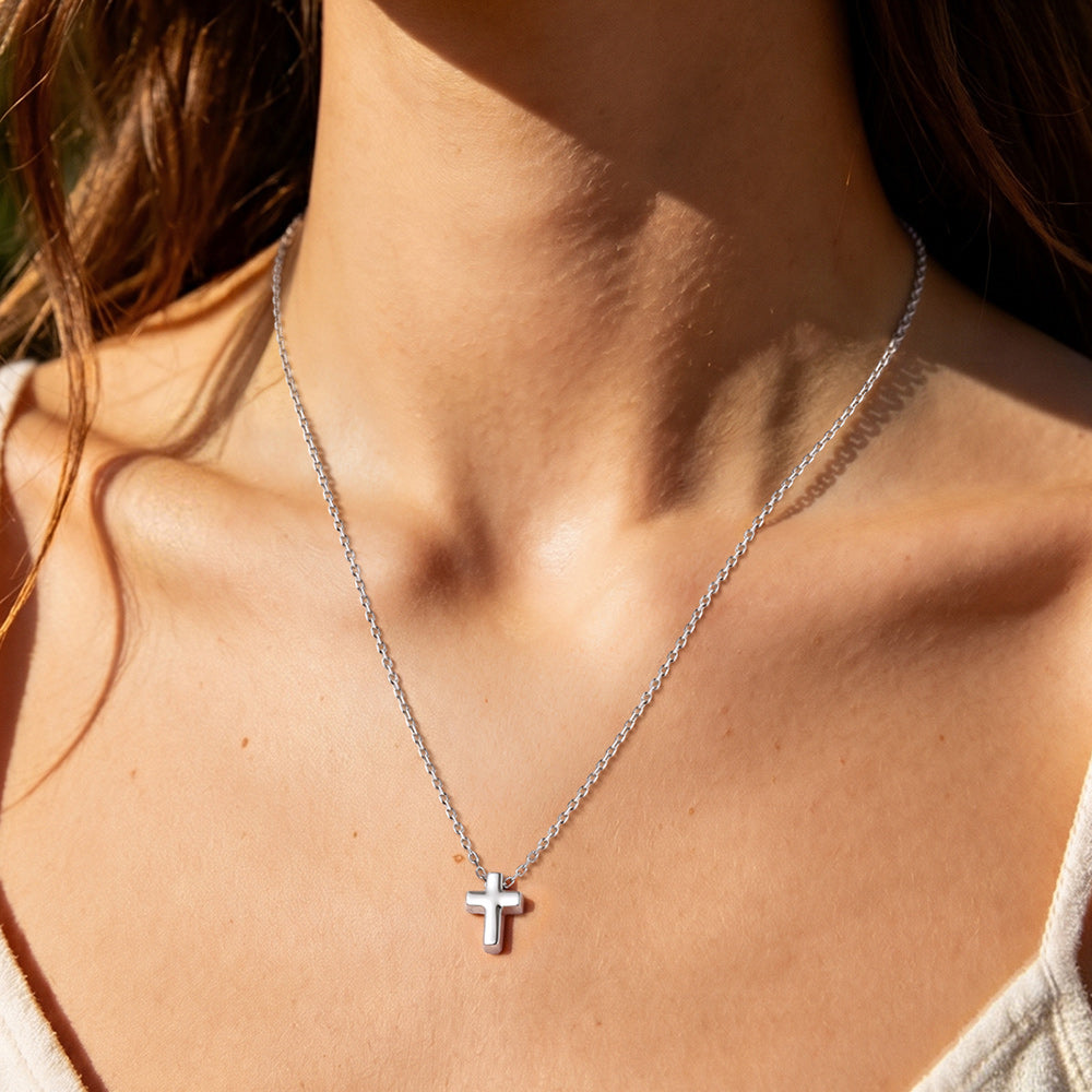 Minimalist Cross Pendant Necklace for Women
