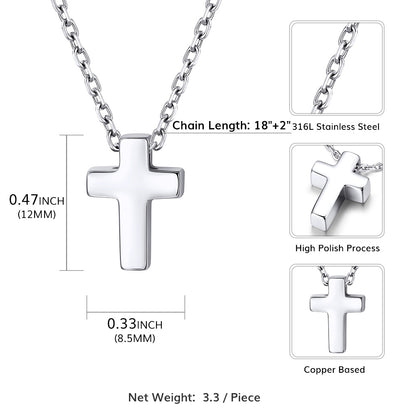 Minimalist Cross Pendant Necklace for Women