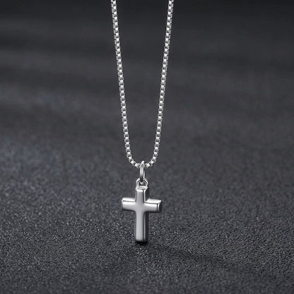 Minimalist Plain Cross Necklace 