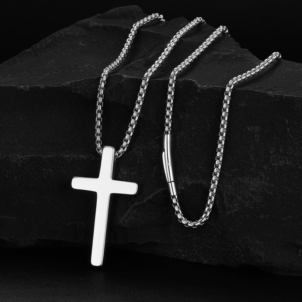  Minimalist Plain Cross Necklace 