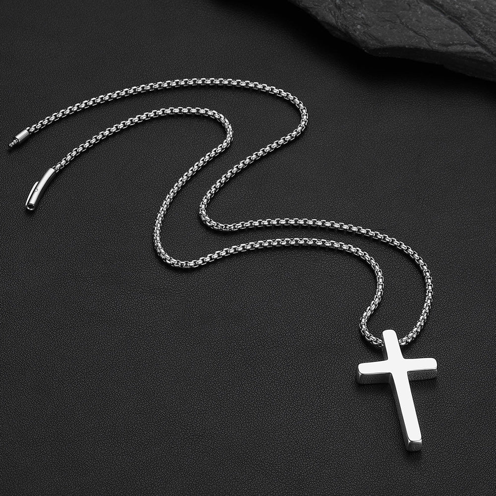  Minimalist Plain Cross Necklace 
