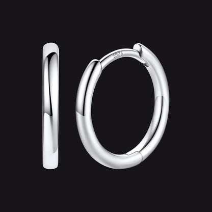 Sterling Silver Hoop Earrings for Women Men