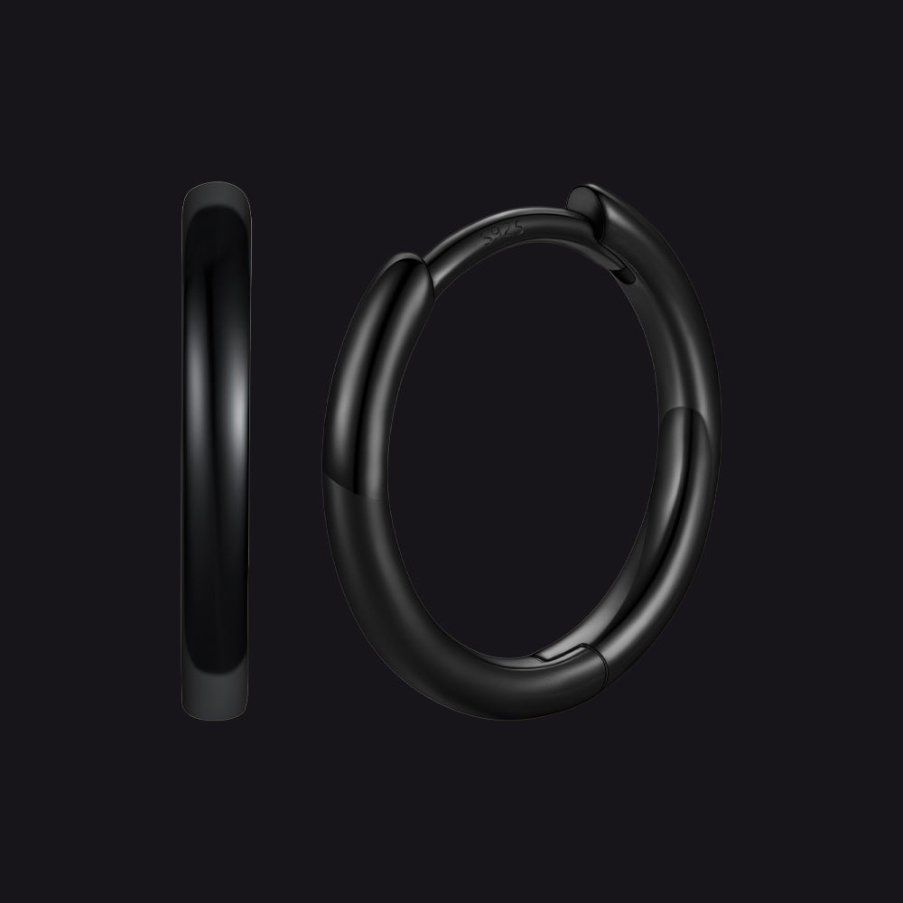 Sterling Silver Hoop Earrings for Women Men