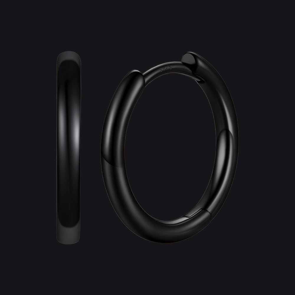 Sterling Silver Hoop Earrings for Women Men