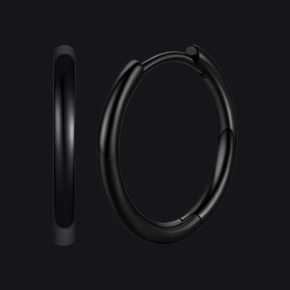 Sterling Silver Hoop Earrings for Women Men