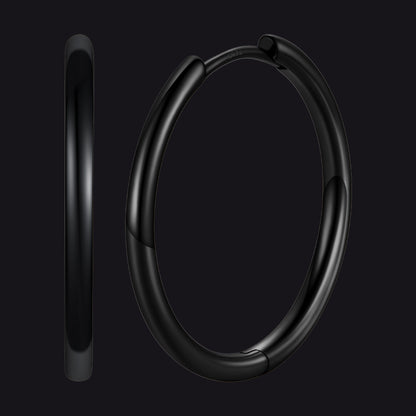 Sterling Silver Hoop Earrings for Women Men
