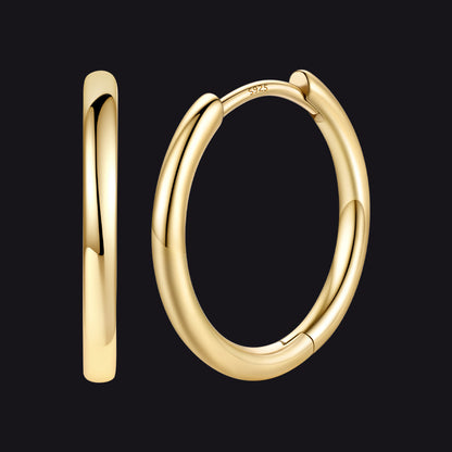 Sterling Silver Hoop Earrings for Women Men