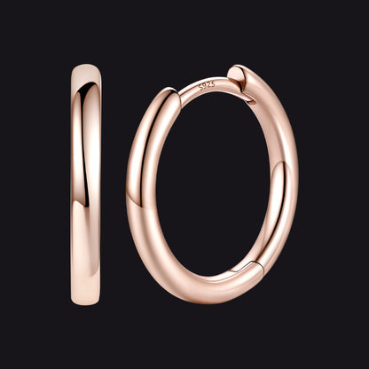 Sterling Silver Hoop Earrings for Women Men