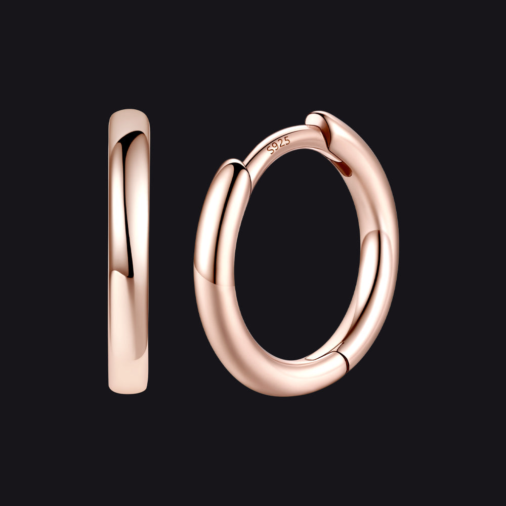 Sterling Silver Hoop Earrings for Women Men