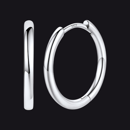 Sterling Silver Hoop Earrings for Women Men