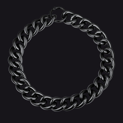 Black / 22 inch 23mm Wide Chain Choker Necklace for Women