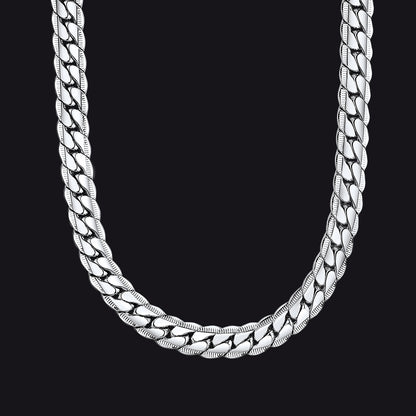 9MM Width Curb Chain Necklace for Men