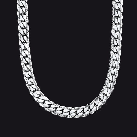 9MM Width Curb Chain Necklace for Menimg