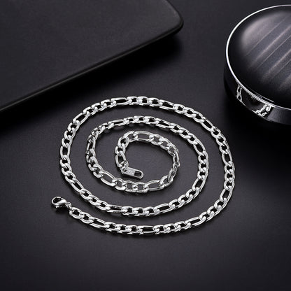 Classic Figaro Pattern Chain Necklace 5MM Width