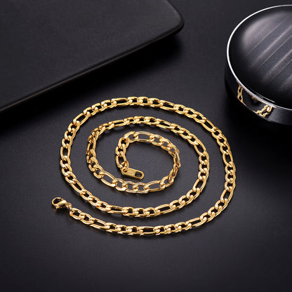 Classic Figaro Pattern Chain Necklace 5MM Width