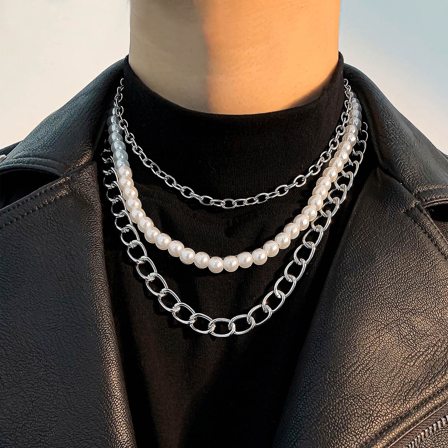  Freshwater Pearl Choker Necklace for Women Men