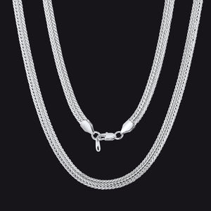 6mm Foxtail Chain Link Necklace for Men Women
