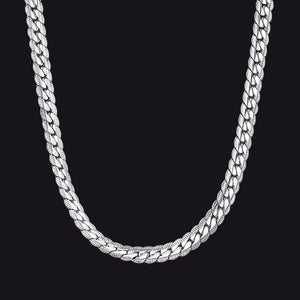 Silver / 30 inch 6MM Curb Chain Necklace in Stainless Steel for Men