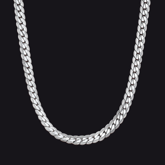6MM Width Curb Chain Necklace for Menimg