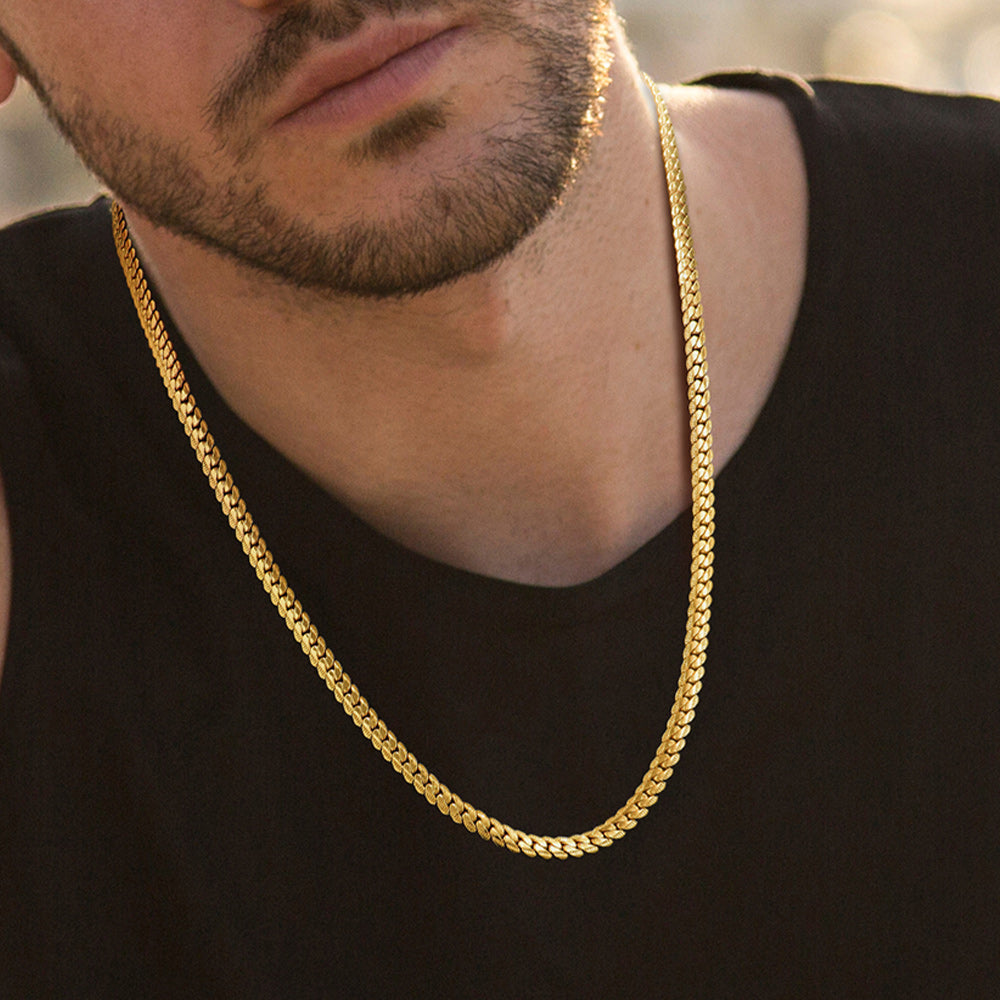 6MM Width Curb Chain Necklace for Men