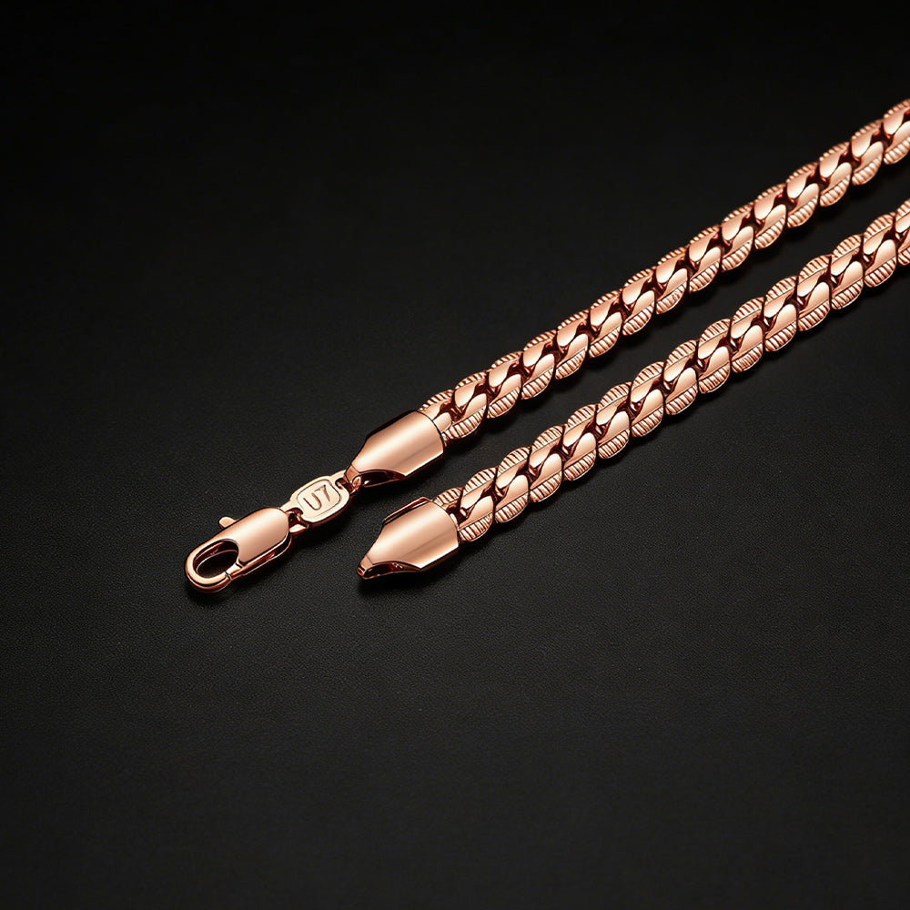 6MM Width Curb Chain Necklace for Men